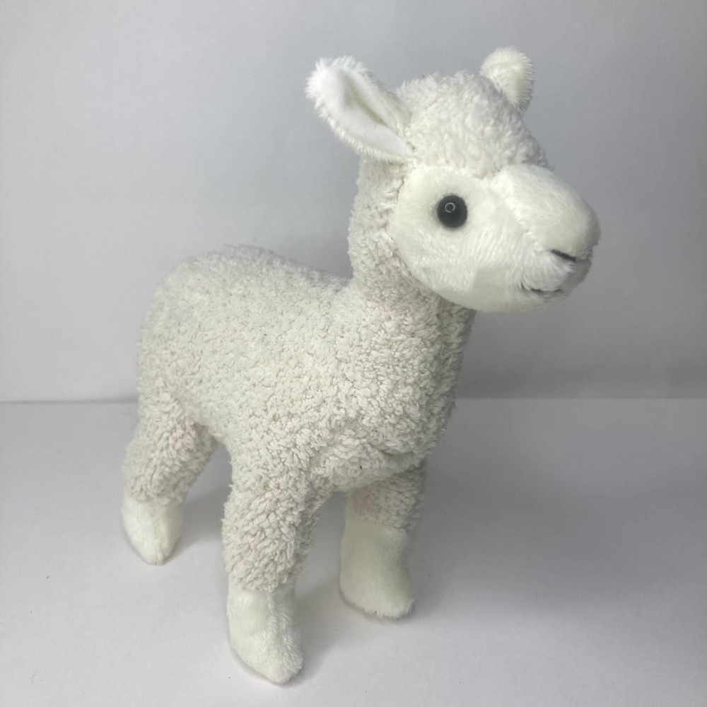 Adventure Planet 8” Llama Alpaca White Plush Stuffed Animal Toy Soft Fuzzy